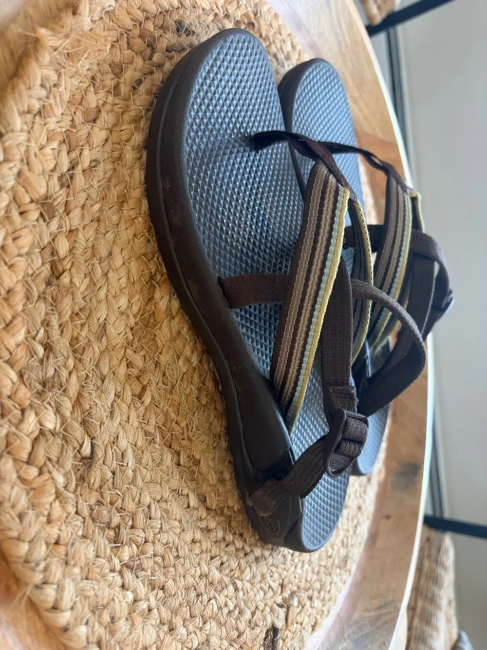 Chaco women’s hipthong  ecotread brown stripe circus backless sandal size 9 - Picture 2 of 15